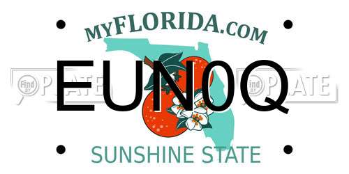 EUN0Q Florida License Plate