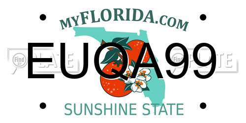 EUQA99 Florida License Plate