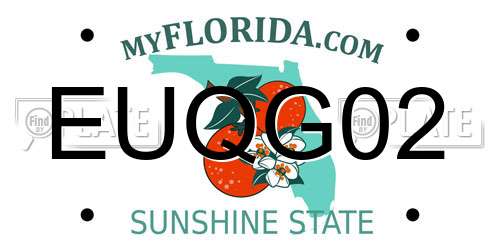 EUQG02 Florida License Plate