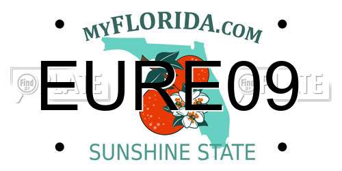 EURE09 Florida License Plate