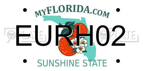 EURH02 Florida License Plate