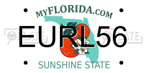 EURL56 Florida License Plate