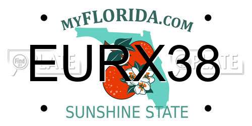 EURX38 Florida License Plate
