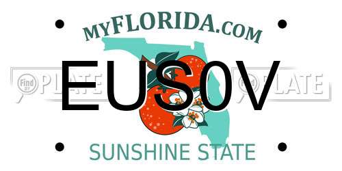 EUS0V Florida License Plate