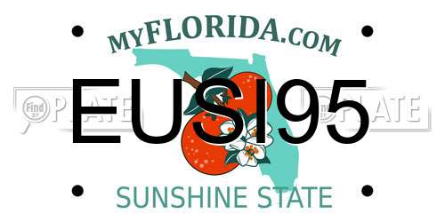 EUSI95 Florida License Plate