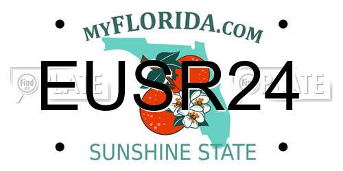 EUSR24 Florida License Plate