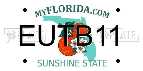 EUTB11 Florida License Plate