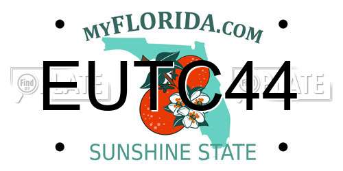 EUTC44 Florida License Plate