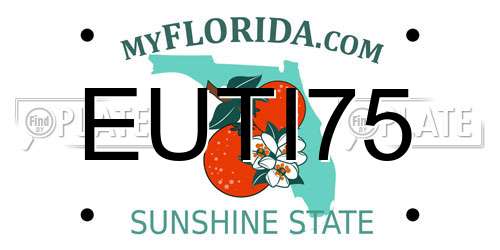 EUTI75 Florida License Plate