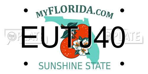 EUTJ40 Florida License Plate