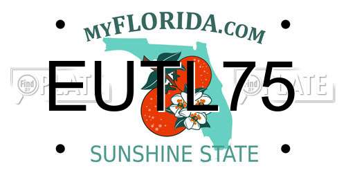 EUTL75 Florida License Plate