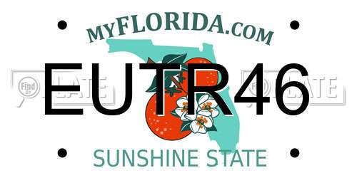 EUTR46 Florida License Plate