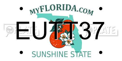 EUTT37 Florida License Plate