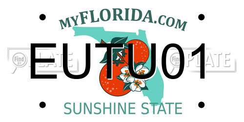 EUTU01 Florida License Plate