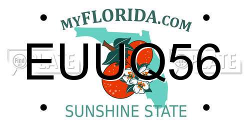 EUUQ56 Florida License Plate