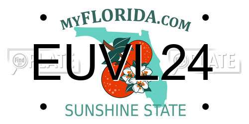 EUVL24 Florida License Plate