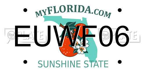 EUWF06 Florida License Plate