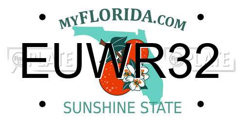 EUWR32 Florida License Plate