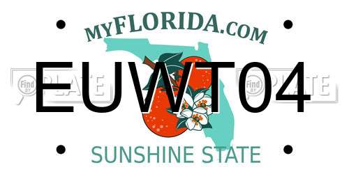 EUWT04 Florida License Plate