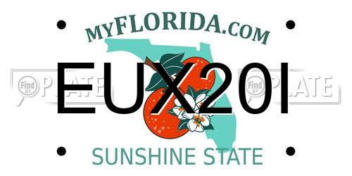 EUX20I Florida License Plate