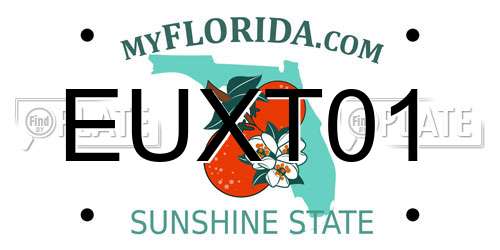 EUXT01 Florida License Plate