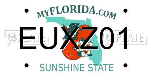 EUXZ01 Florida License Plate