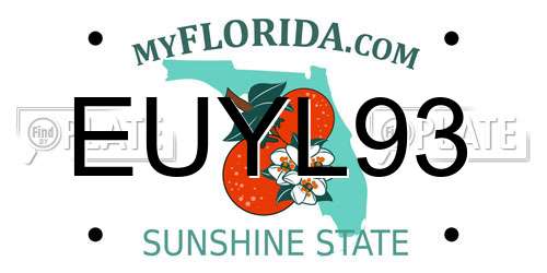 EUYL93 Florida License Plate