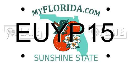 EUYP15 Florida License Plate