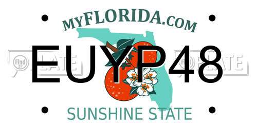 EUYP48 Florida License Plate