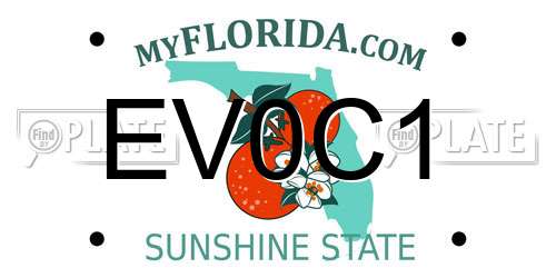 EV0C1 Florida License Plate