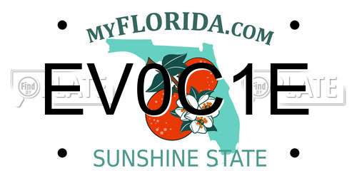 EV0C1E Florida License Plate