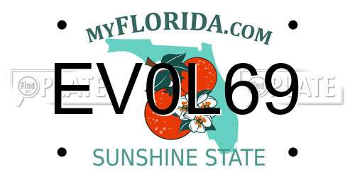 EV0L69 Florida License Plate