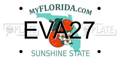 EVA27 Florida License Plate