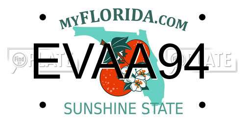 EVAA94 Florida License Plate