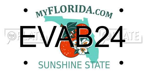EVAB24 Florida License Plate