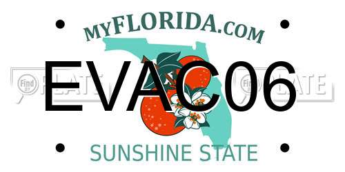 EVAC06 Florida License Plate