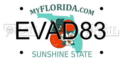 EVAD83 Florida License Plate