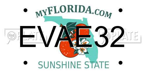 EVAE32 Florida License Plate