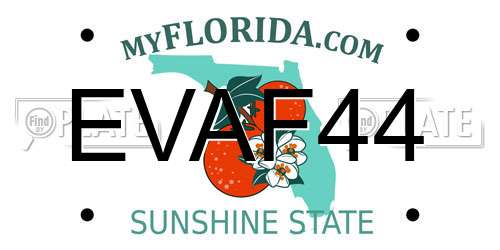 EVAF44 Florida License Plate