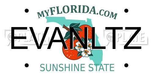 EVANLTZ Florida License Plate