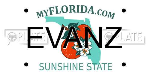 EVANZ Florida License Plate