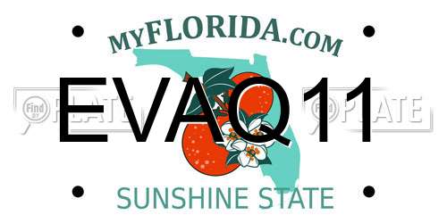 EVAQ11 Florida License Plate