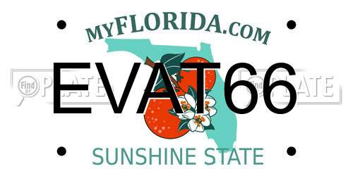 EVAT66 Florida License Plate