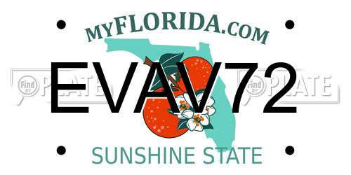 EVAV72 Florida License Plate