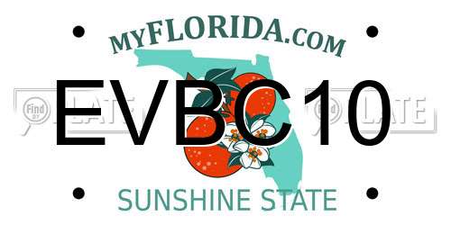 EVBC10 Florida License Plate