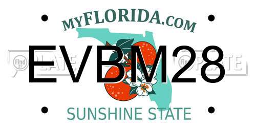 EVBM28 Florida License Plate