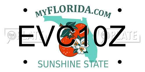EVC10Z Florida License Plate