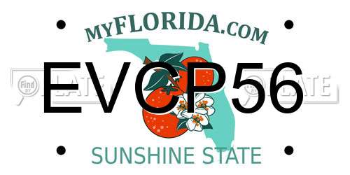 EVCP56 Florida License Plate