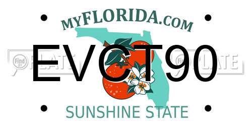 EVCT90 Florida License Plate