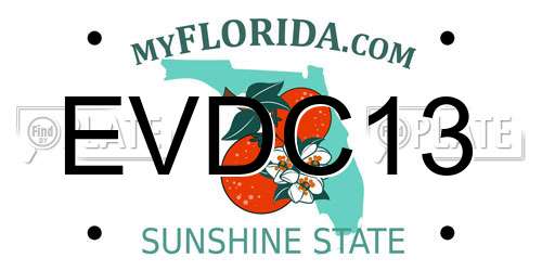 EVDC13 Florida License Plate